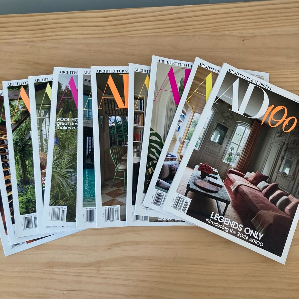 Architectural Digest 2024 Full Subscription Magazine Collection